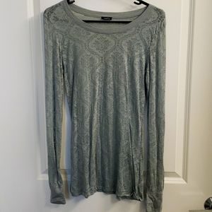 Olive green patterned top